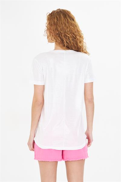 V Yaka Simli T-Shirt
