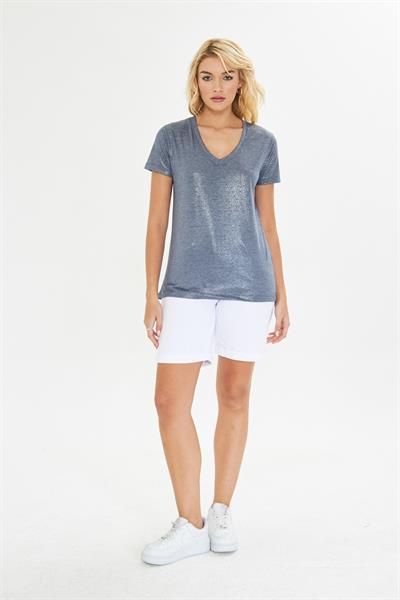 V Yaka Simli T-Shirt