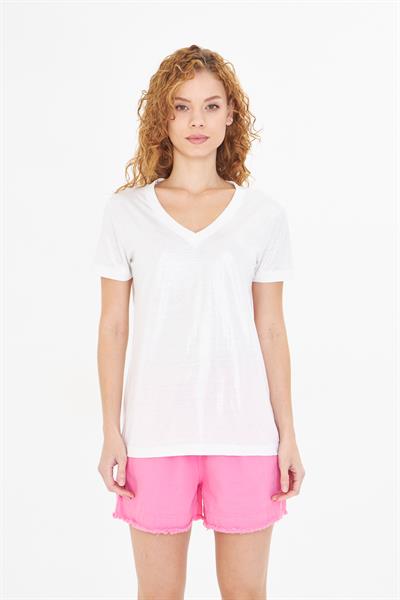 V Yaka Simli T-Shirt