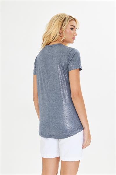 V Yaka Simli T-Shirt