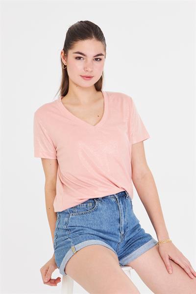 V Yaka Simli T-Shirt