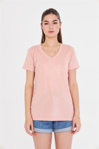 V Yaka Simli T-Shirt