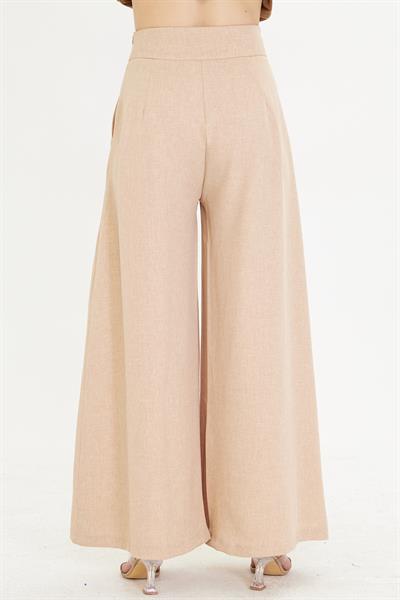 Yandan Fermuarlı Bol Paça Pantolon 