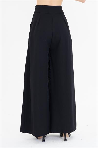 Yandan Fermuarlı Bol Paça Pantolon 