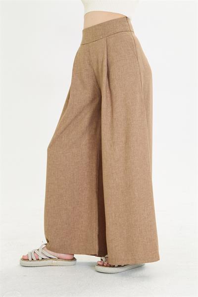 Yandan Fermuarlı Bol Paça Pantolon 