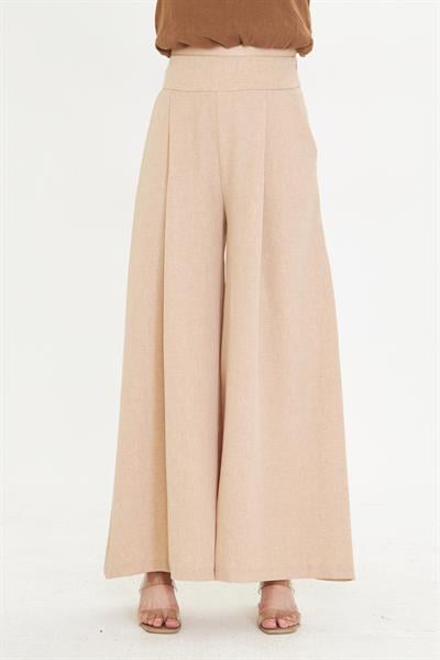 Yandan Fermuarlı Bol Paça Pantolon 