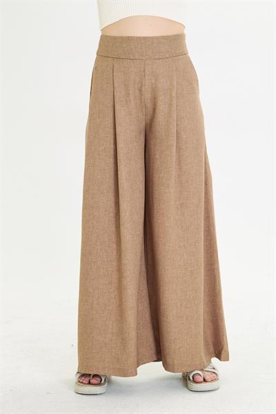 Yandan Fermuarlı Bol Paça Pantolon 