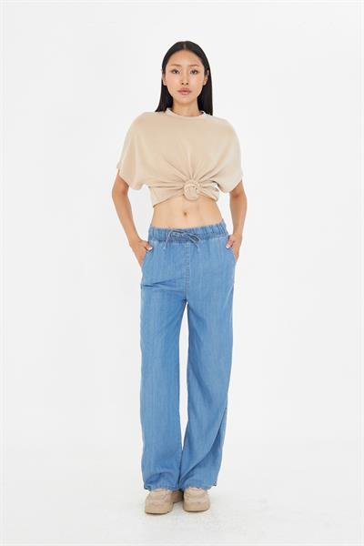 Yüksek Bel Wide-Leg Pantolon