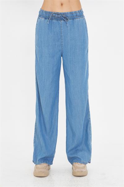 Yüksek Bel Wide-Leg Pantolon