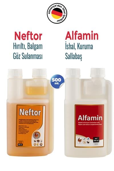 2'li Kanatlı Seti 500ml Neftor Hırıltı 500 ml Alfamin İshal 