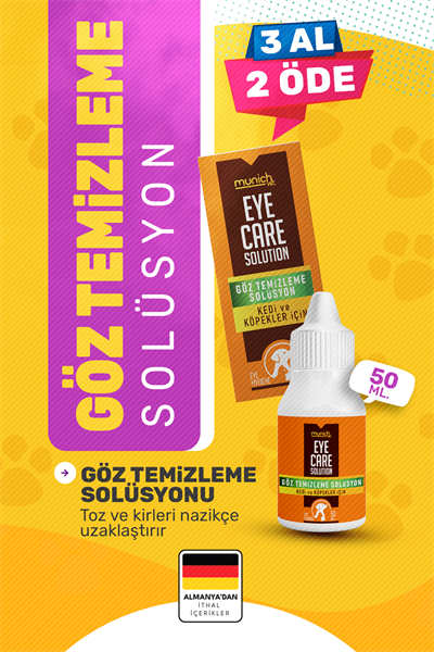 Munich Vet Eye Clean Kedi Göz Temizleme Solüsyonu 50 ml