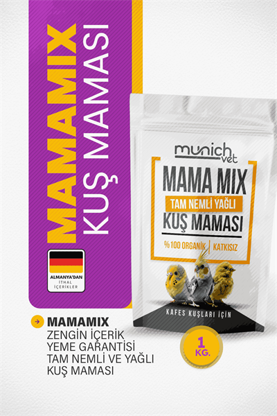 Munich Vet Mama Mix Nemli Tam Yağlı Mama 1 kg