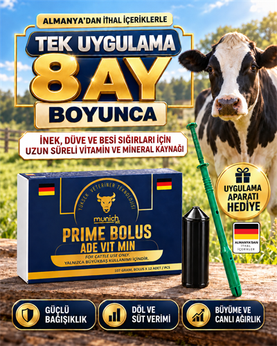 Munich Vet Prime Bolus ADE VİT MİN 12 adet Yutturma Aparatı HEDİYE