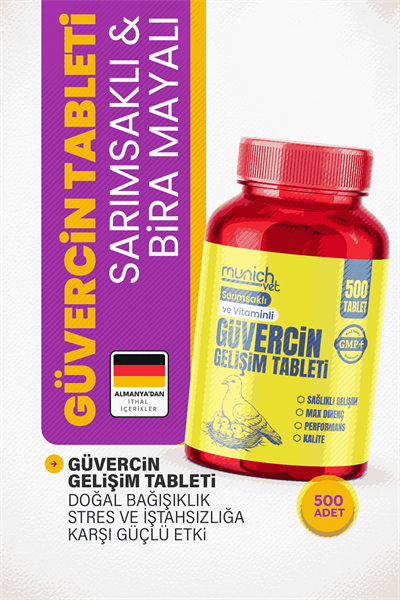 Munich Vet Sarımsaklı Bira Mayalı Güvercin Tablet 3 Adett