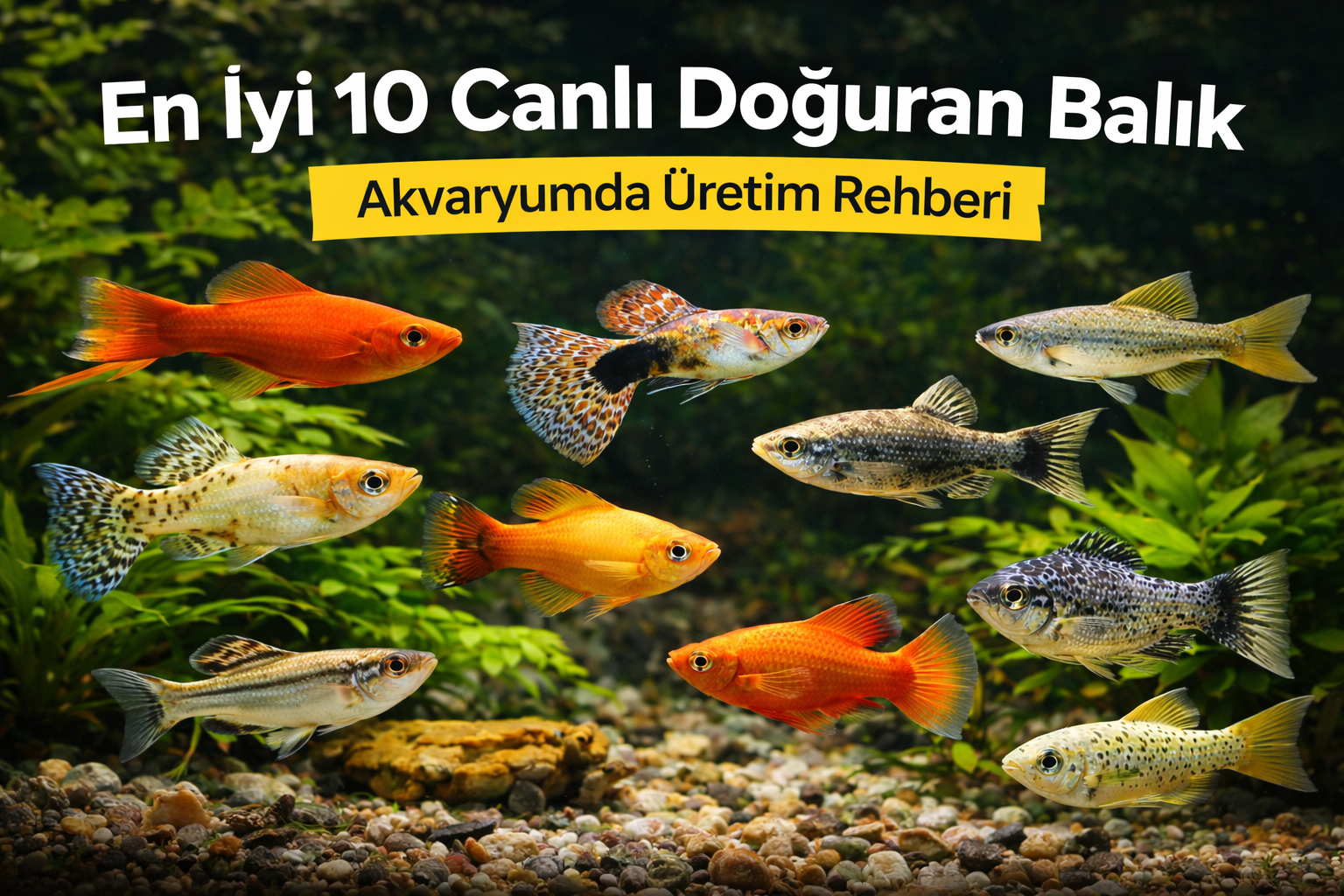 En iyi 10 canlı doğuran balık – akvaryumda üretim rehberi