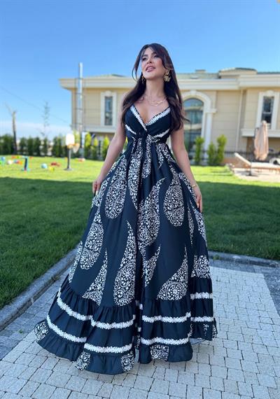 Askılı Saten Elbise