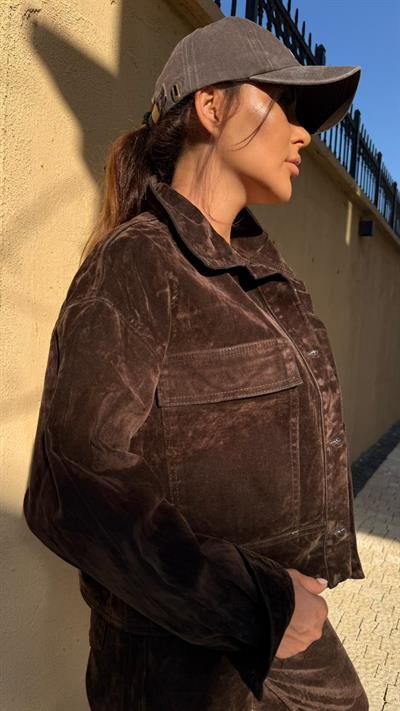 Floklu Denim Ceket
