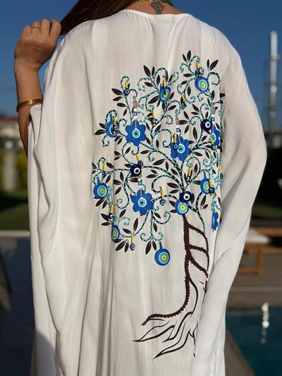 Hayat Ağacı Desen Kimono