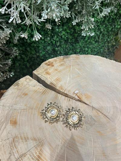 İnci Tasarım Gold  Küpe 