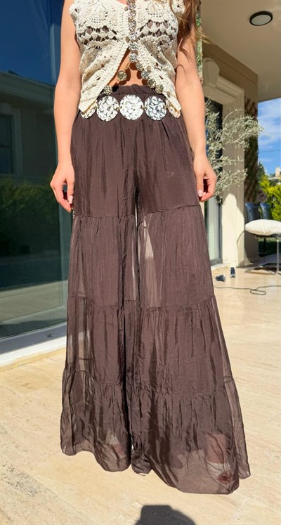 İpek Pantolon Kahve