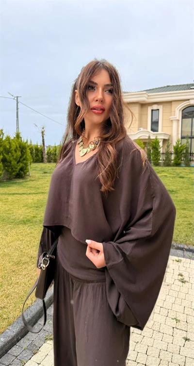 Şalvarlı Keten Takım