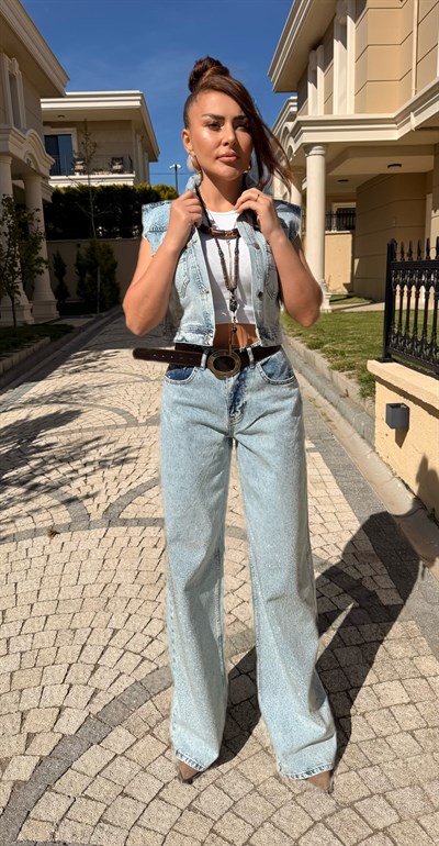 Tasarım Işıltılı Jean Takım