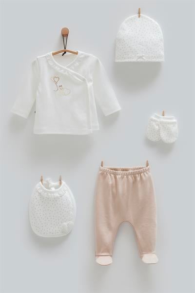  Caramell Basic Organic Set | 5'li Set | %100 Organik Pamuklu Bebek Seti