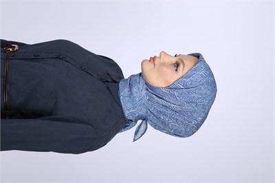 AKİS DESEN EŞARP-AÇIK MAVİ