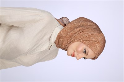 AKİS DESEN EŞARP-HARDAL