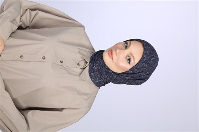 AKİS DESEN EŞARP-LACİVERT