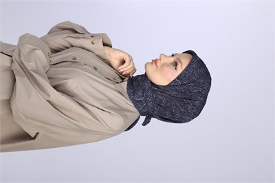 AKİS DESEN EŞARP-LACİVERT