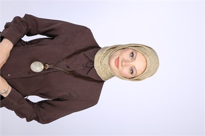 AKİS DESEN EŞARP-SARI BEJ
