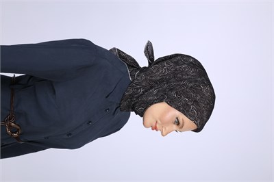 AKİS DESEN EŞARP-SİYAH