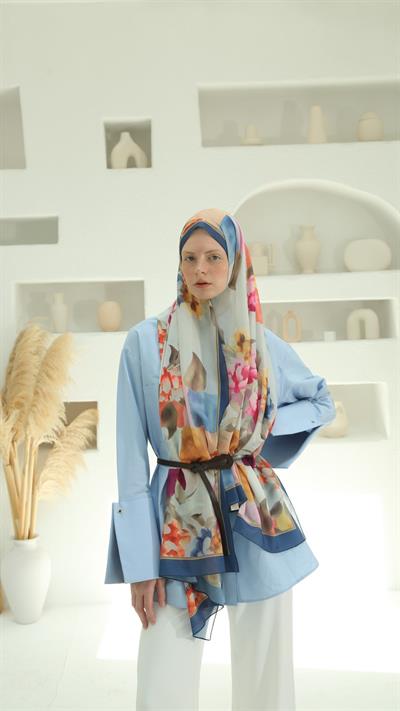 AMELİS ŞAL LACİVERT-2