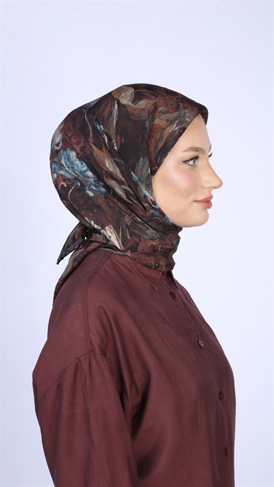 ANASTASİA DESEN EŞARP KAHVE