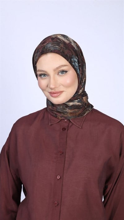 ANASTASİA DESEN EŞARP KAHVE