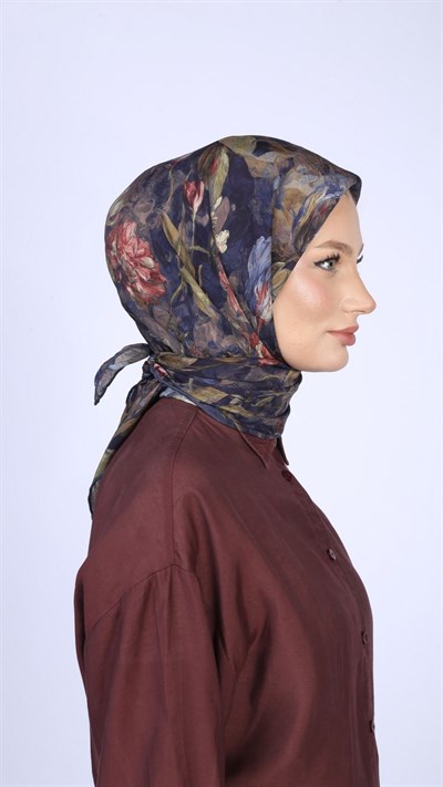 ANASTASİA DESEN EŞARP LACİVERT
