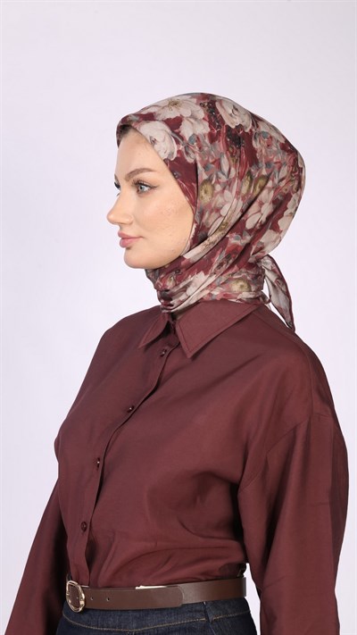 ANEMON DESEN EŞARP BORDO