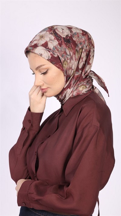 ANEMON DESEN EŞARP BORDO