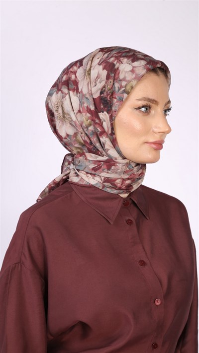 ANEMON DESEN EŞARP BORDO