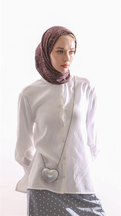 ARİA DESEN EŞARP BORDO