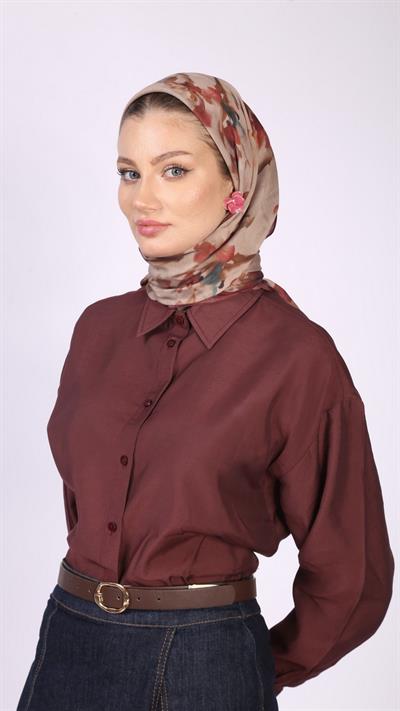 BLİSS DESEN EŞARP BORDO