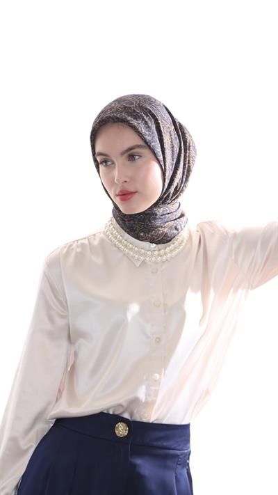 ARİA DESEN EŞARP LACİVERT