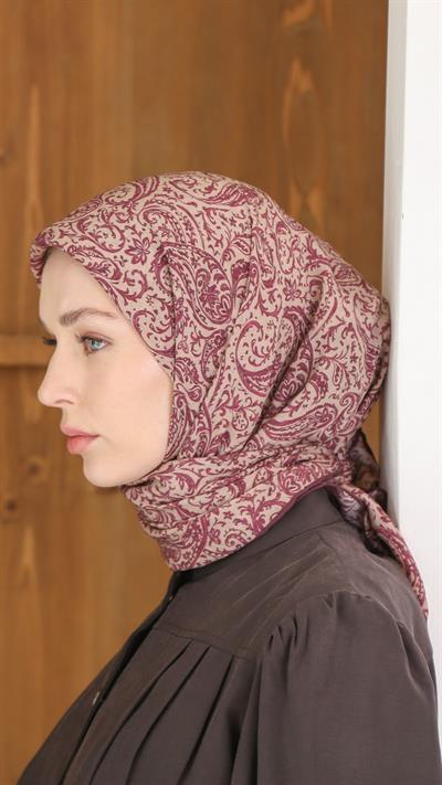 ARİA DESEN EŞARP MÜRDÜM