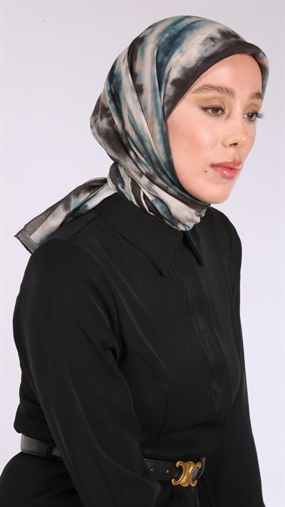 ARMONİ DESEN EŞARP FÜME-8