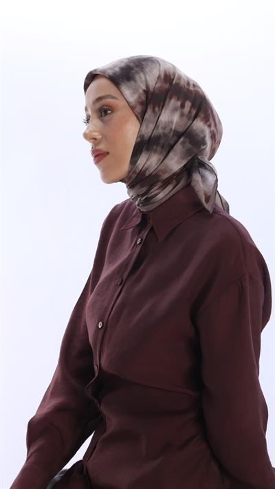 ARMONİ DESEN EŞARP SÜTLÜ KAHVE-2