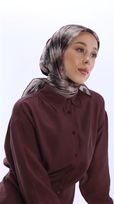 ARMONİ DESEN EŞARP SÜTLÜ KAHVE-2