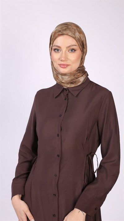 ARVELA DESEN EŞARP KARAMEL