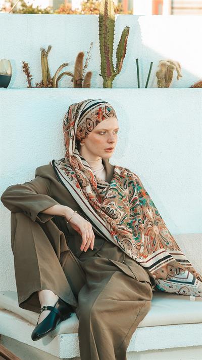 ARVEN DESEN ŞAL SİYAH-7