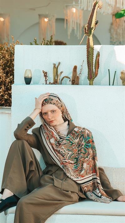 ARVEN DESEN ŞAL SİYAH-7